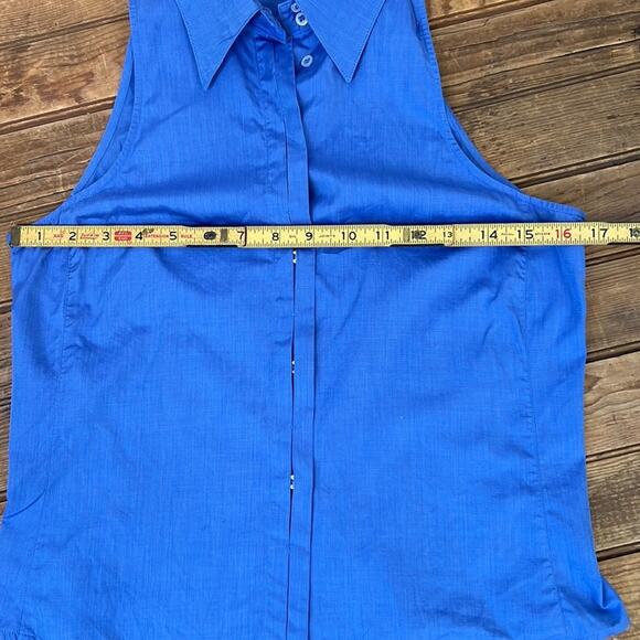 Women’s Armani Collezioni sleeveless blouse blue size 6 - Picture 7 of 10